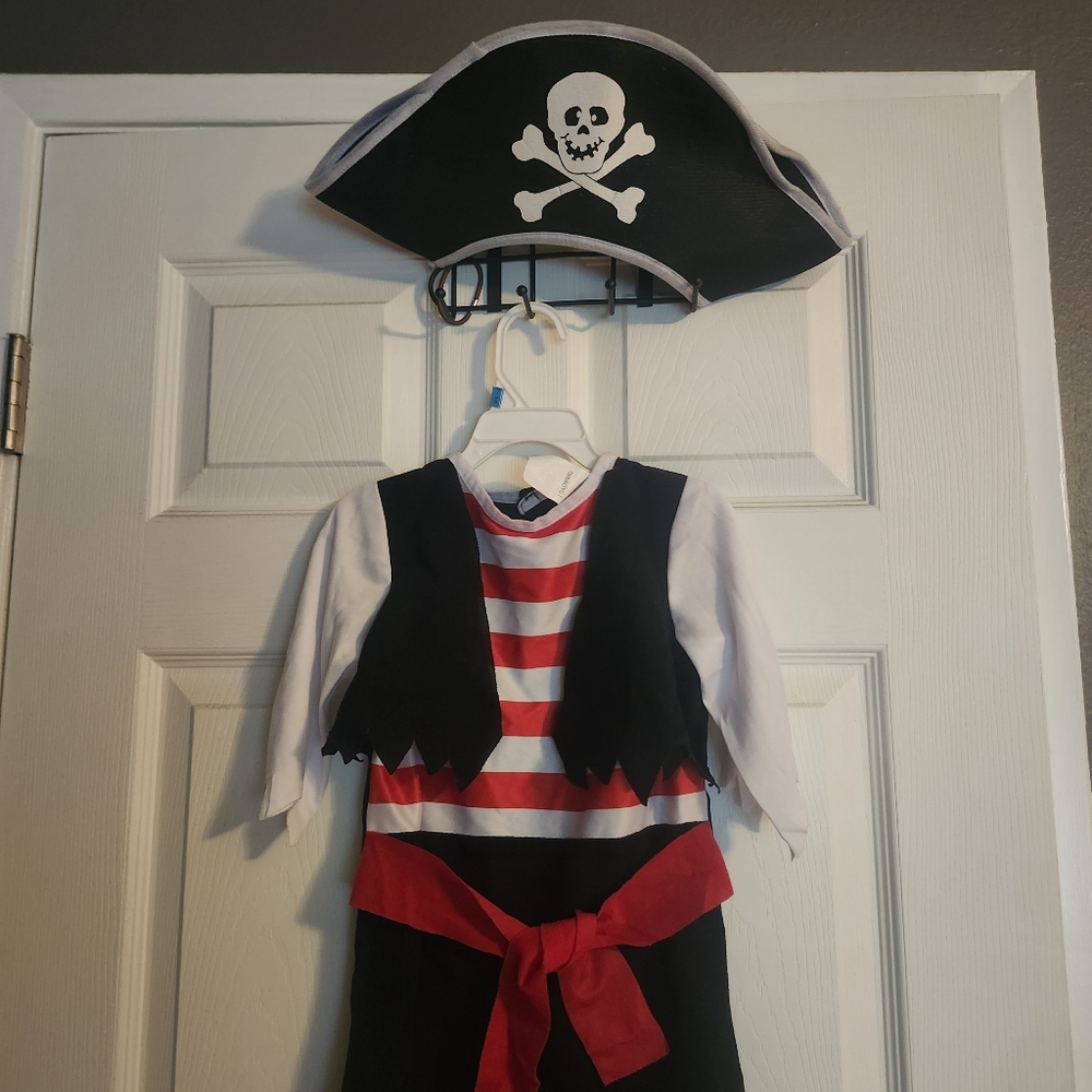 Disguise Pirate Costume for Kids - Black, White, Red